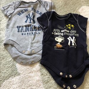 Yankees size 0-3 month onesies